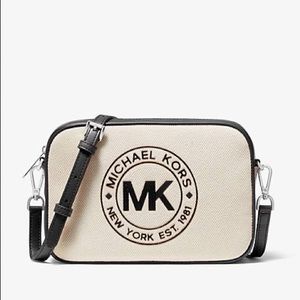Micheal Kors Fulton Canvas Cross Body Bag